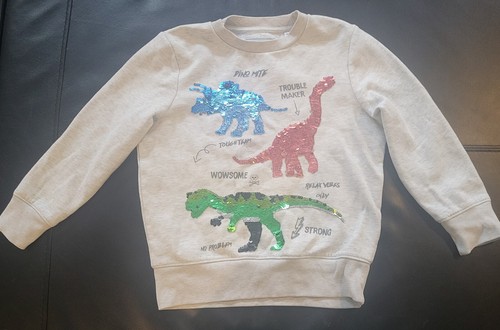 Dino pullover grau jungen - grau,